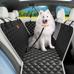 Pecute Car Mats Cat Scratch Fabric Material Black Diamond Check Lychee Patterned