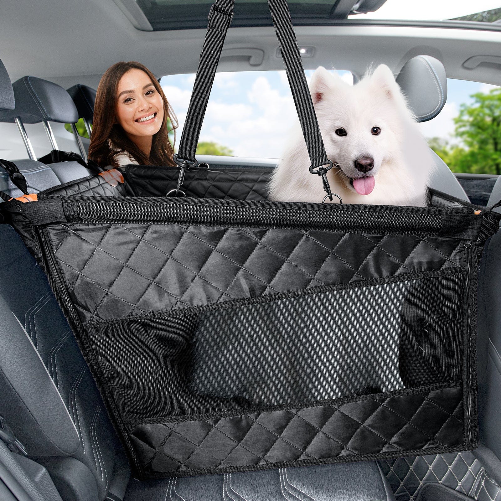 Pecute Extra Stable Dog Car Seat Reinforced for Medium and Large Dogs