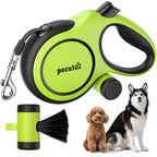 Pecute 8m/26ft Dog Lead Retractable Dog Leash with Poo Bag Holder