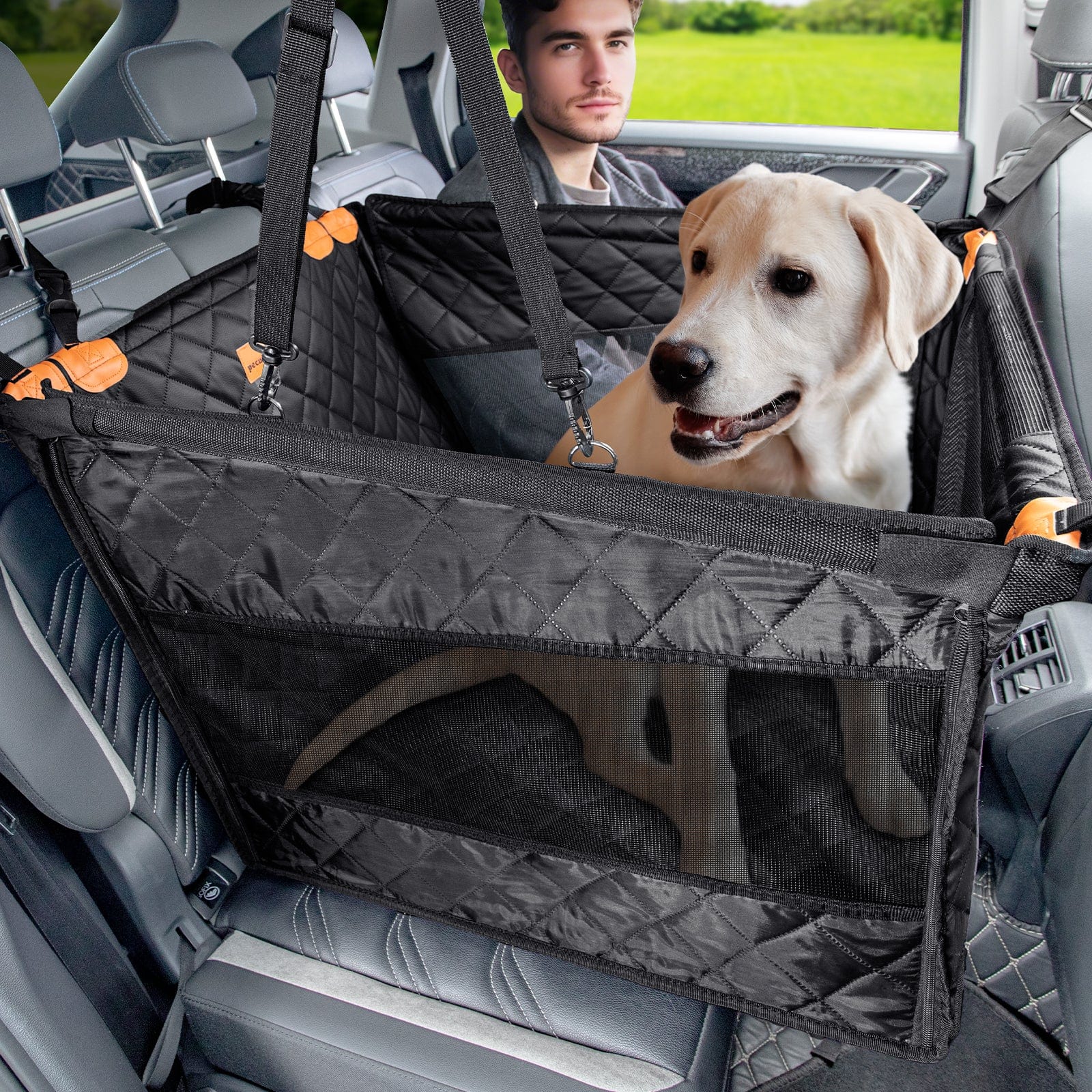Pecute Extra Stable Dog Car Seat Reinforced for Medium and Large Dogs