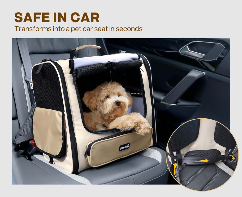 Pecute Hardtop Widened Pet Carrier Backpack Dog Backpack