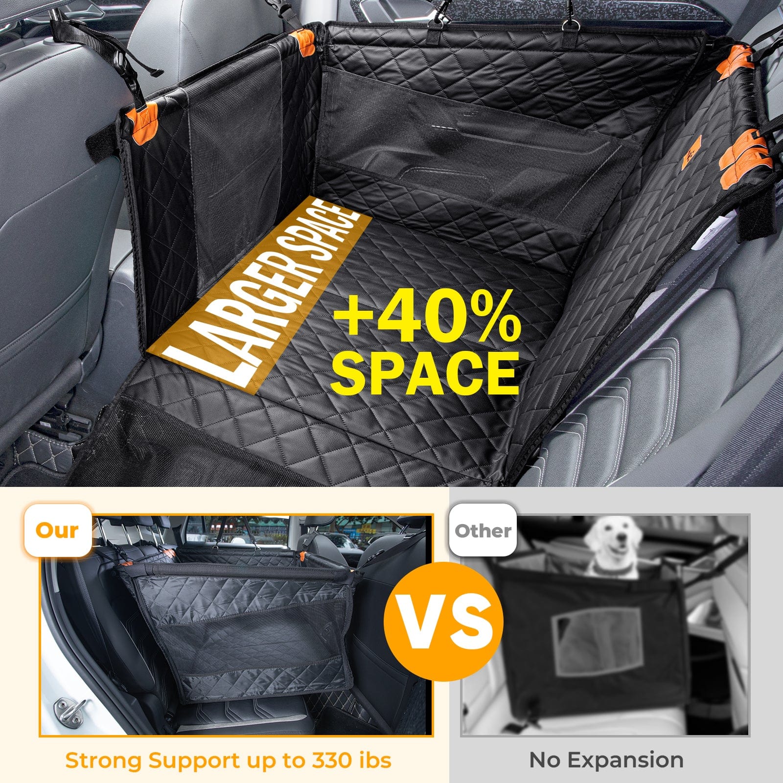 Pecute Extra Stable Dog Car Seat Reinforced for Medium and Large Dogs