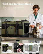 Pecute Cat Dual-Compartment Frame Handbag