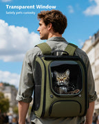 Pecute Expandable Bubble Cat Backpack Carrier Large Space Breathable Cat Carrier