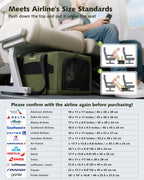 Pecute Airline Approved Expandable Pet Carrier Dog Cat Carrier with Leakproof Pee Pad