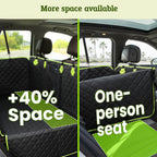 Pecute 2-in-1 Dog Car Seat Cover for Back Seat Transform to Passenger Mode