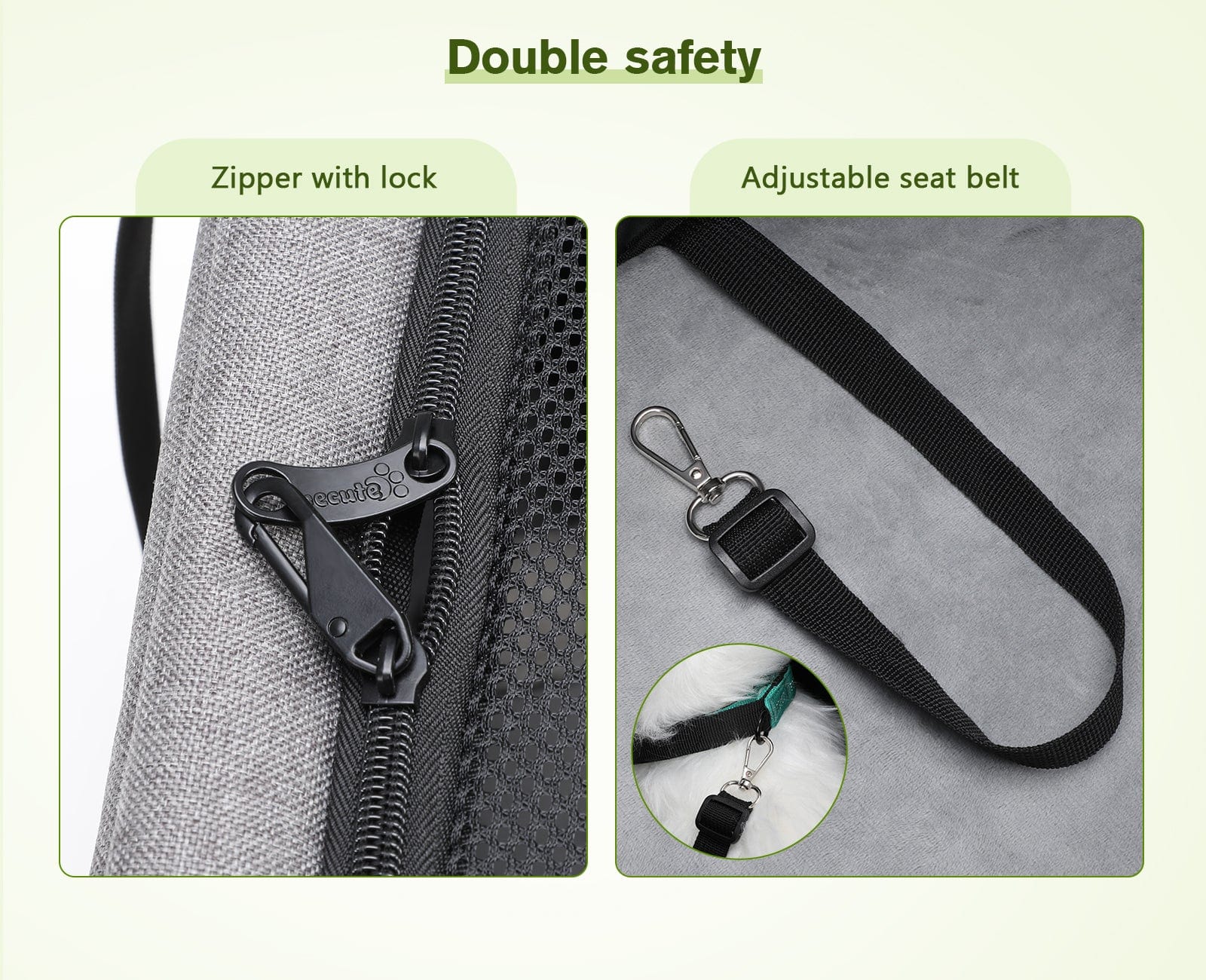 Pecute Cat Carrier with Wheels Steel Wire Frame Trolley Handbag Bag Stroller