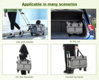 Pecute Cat Carrier with Wheels Steel Wire Frame Trolley Handbag Bag Stroller