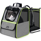 Pecute Expandable Cat Carrier Backpack Pet Carrier with Ventilated Mesh for Cats Dogs up to 11 lbs