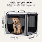 Pecute Portable Dog Car Carrier Crate Transportation Carrier Light Weight