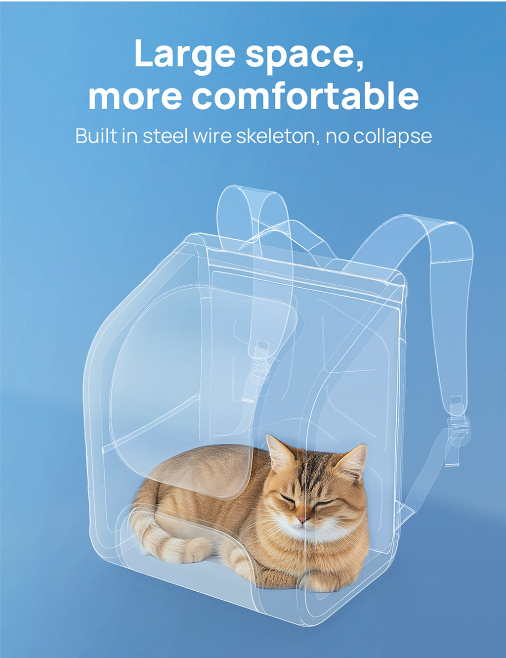 Pecute Bubble Cat Backpack Carrier Large Space Ergonomic 3D Design Breathable & Shaded