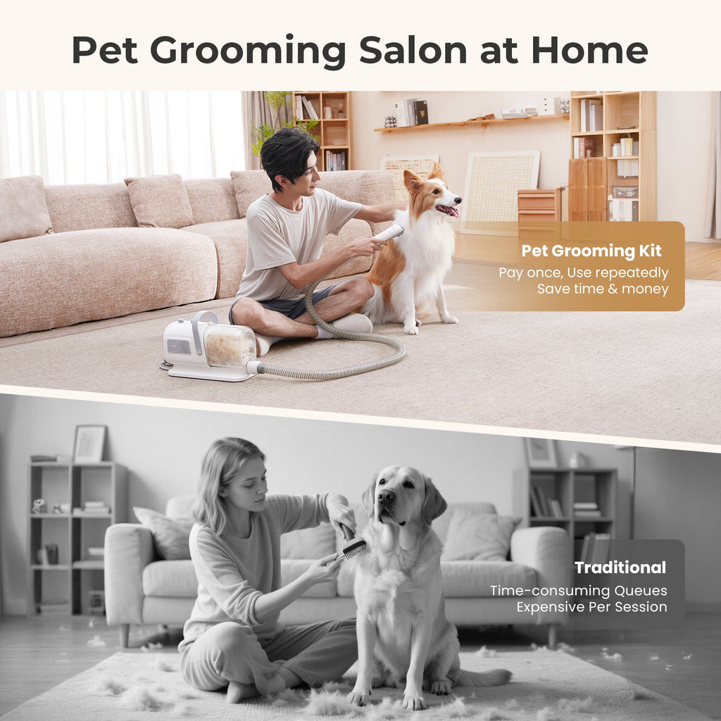 Pecute 7-in-1 Dog Grooming Vacuum&Dryer for Shedding Grooming