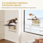 Pecute Wood Wall-Mounted Cat Climbing Shelf