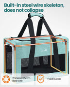 Pecute Airline Approved Cat Carrier Handbag Extra Stable Built-in Frame