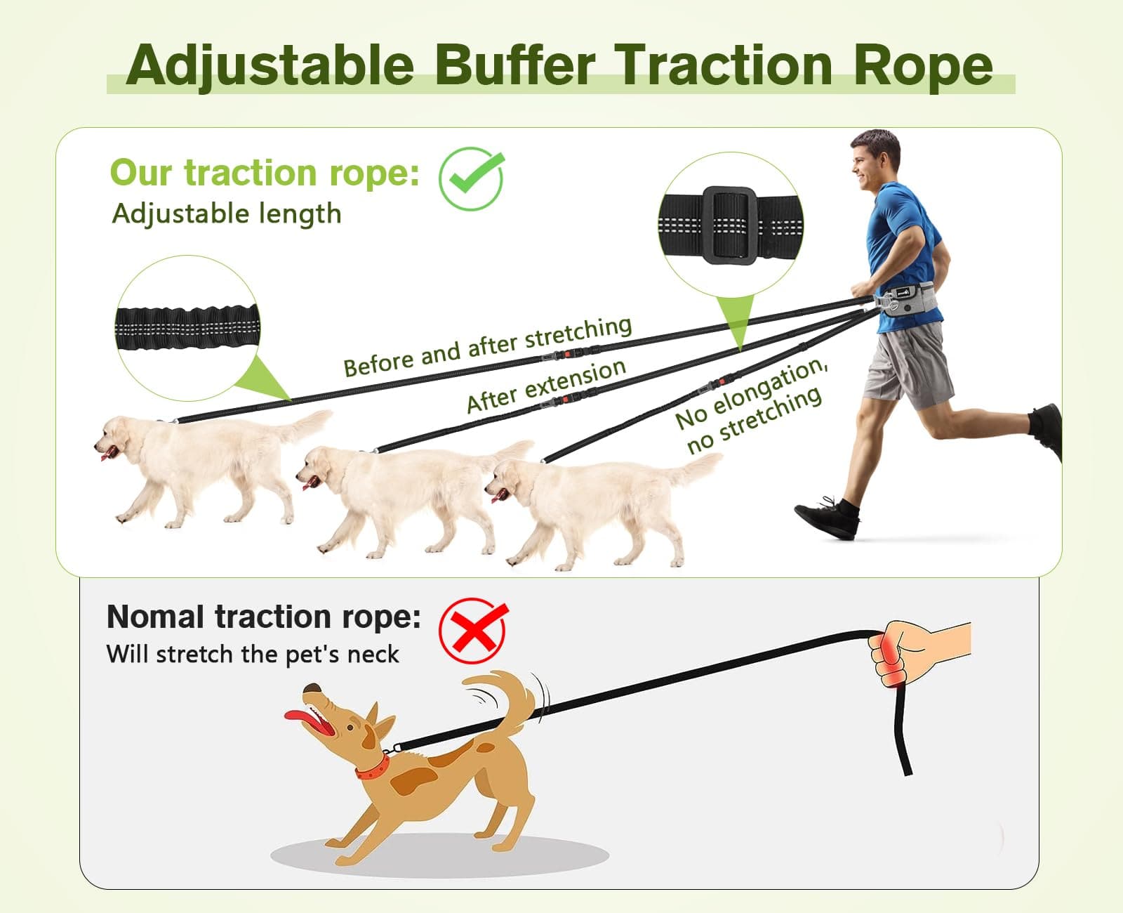 Pecute Hands Free Dog Leash