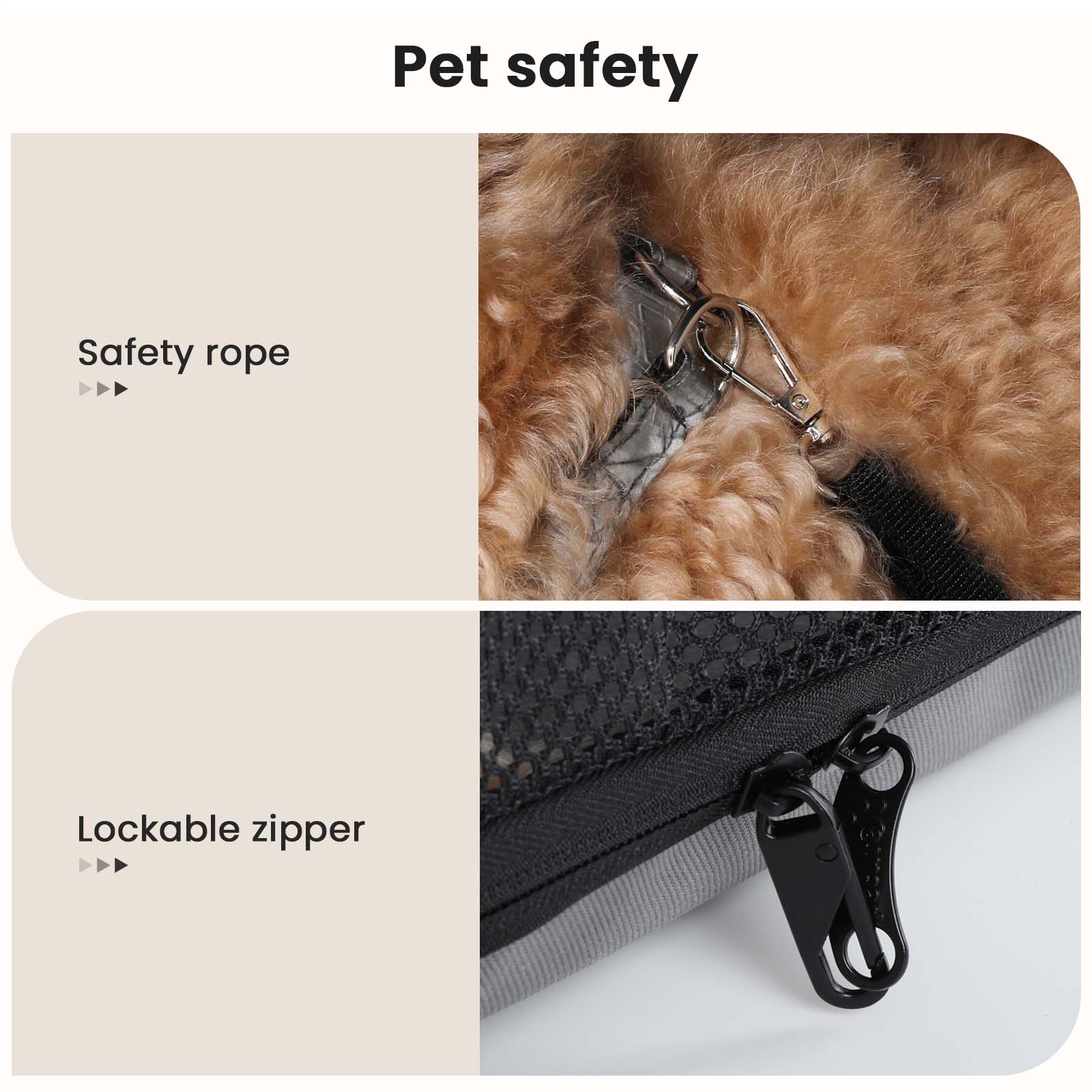 Pecute Portable Dog Car Carrier Crate Transportation Carrier Light Weight