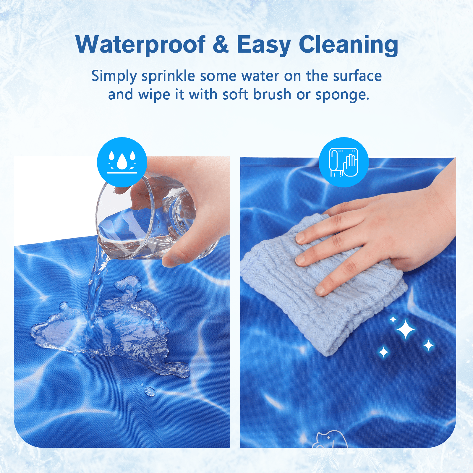 Pecute XS-XXL Cooling Mat  Water Ripples