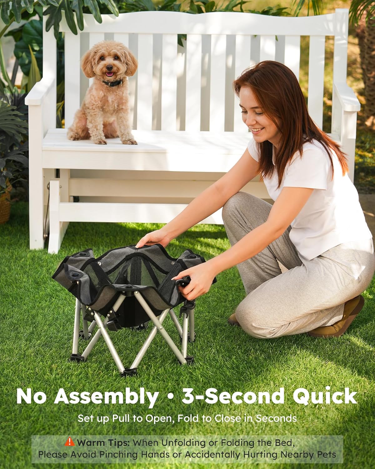 Pecute ELevated Pet Bed with Cooling Mat Cat Cooling Bed Built with 360° Breathable Mesh