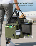 Pecute Airline Approved Top Side Expandable Pet Carrier Dog Cat Carrier
