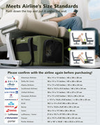Pecute Airline Approved Top Side Expandable Pet Carrier Dog Cat Carrier