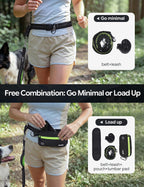 Pecute Dog Leash Hands Free Waist Leash with Pouch Removable for 33-120lbs Dogs