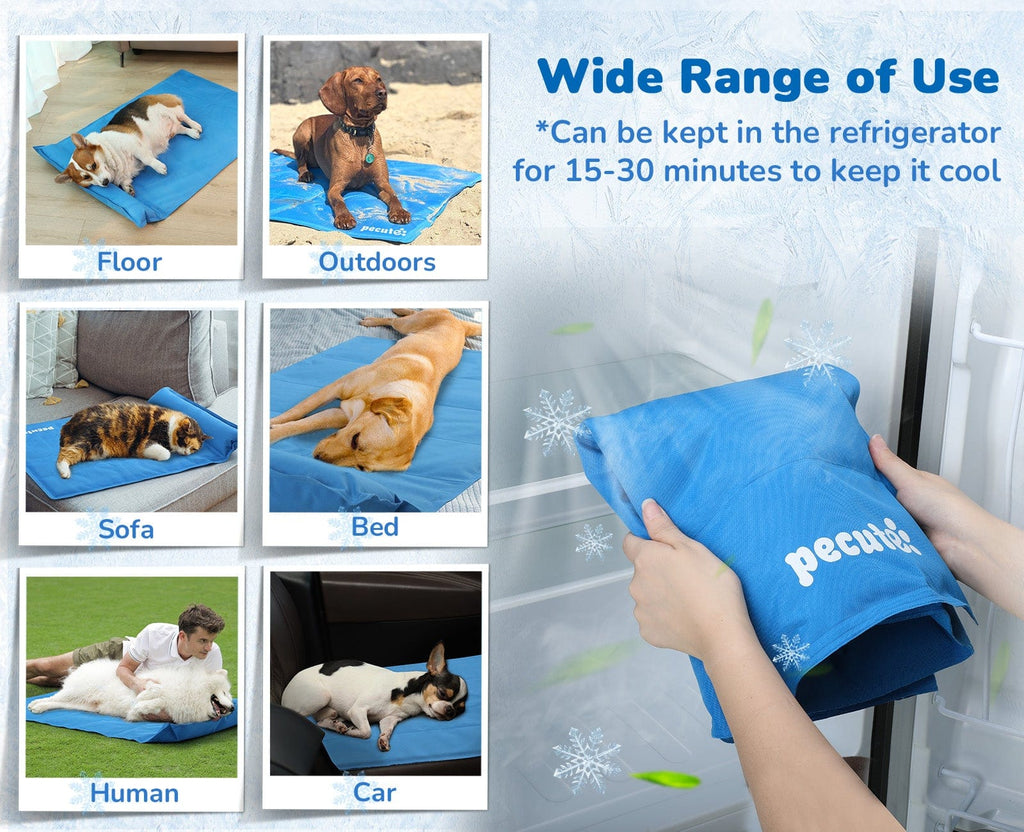 Pecute M-XL Dog Cooling Mat with Pillow