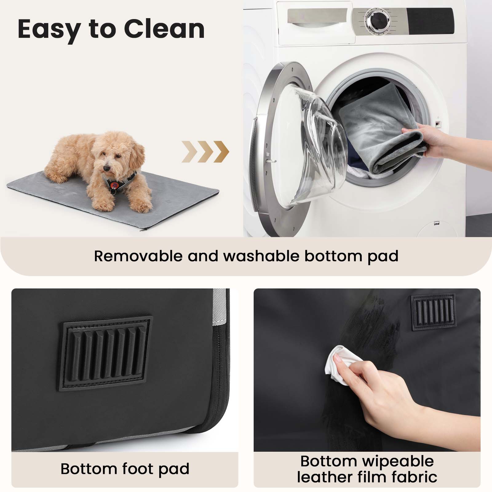 Pecute Portable Dog Car Carrier Crate Transportation Carrier Light Weight