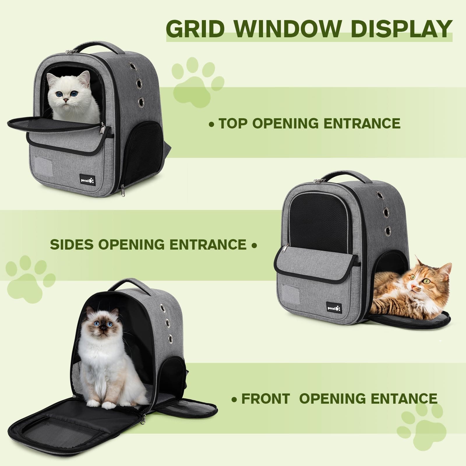 Pecute Small Pet Carrier Backpack for Cats and Puppies