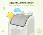 Pecute Pet Carrier Backpack Expandable Portable with Curtain