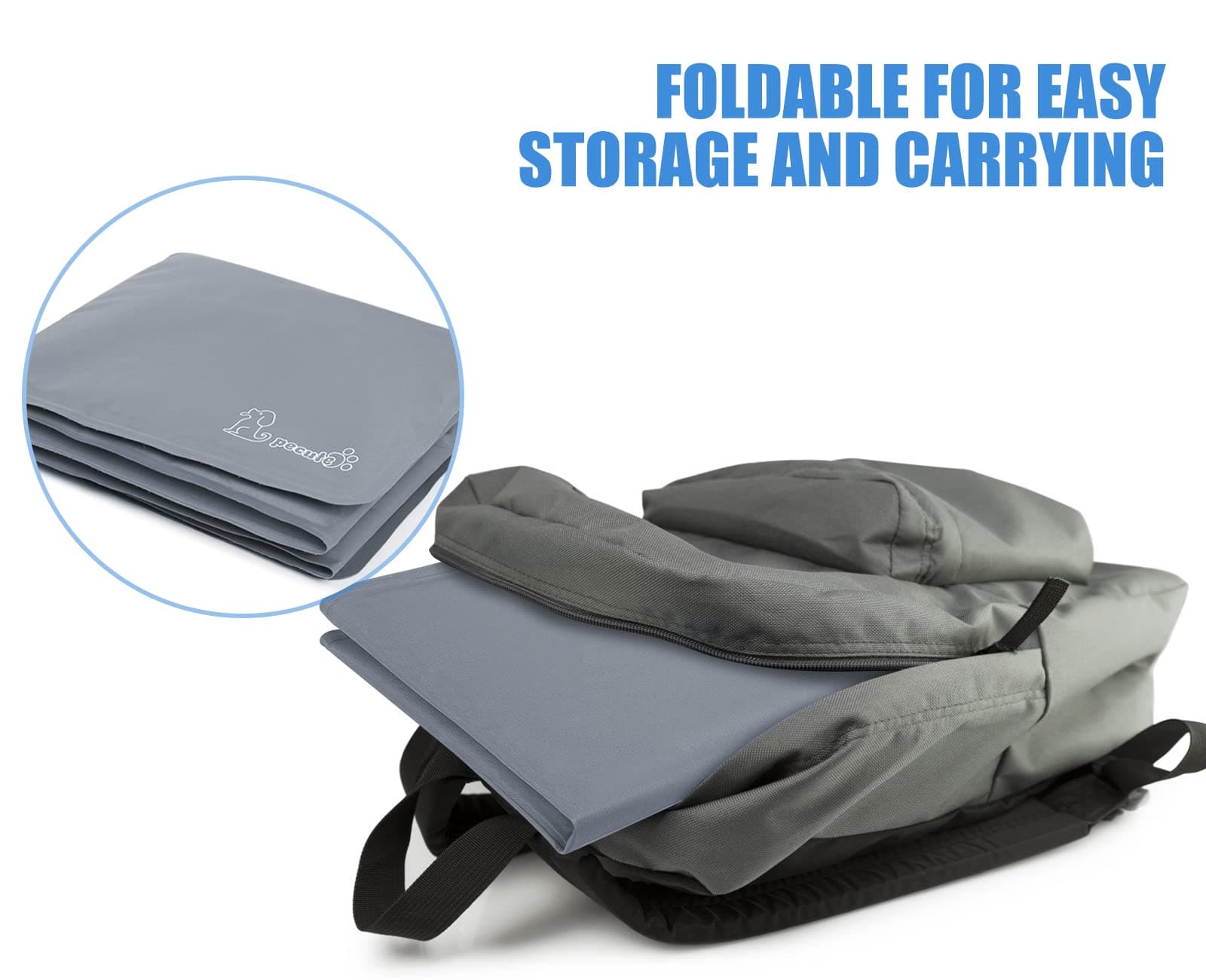 Pecute XS-XXL Dog Cooling Mat Grey