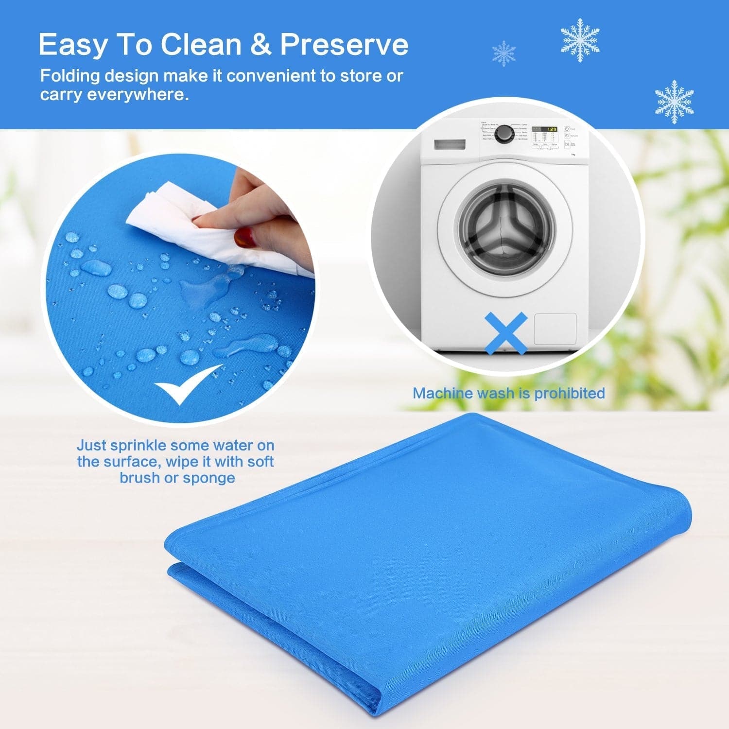 Pecute XS-XXL Dog Cooling Mat Blue