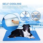 Pecute XS-XXL Dog Cooling Mat Blue