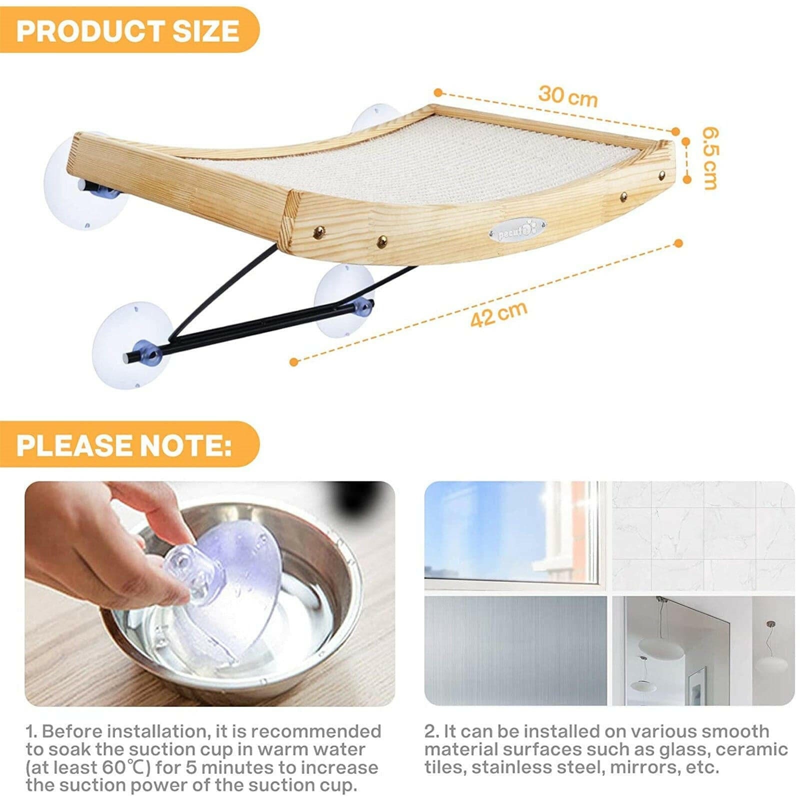 Pecute 2 in 1 Cat Window Perches