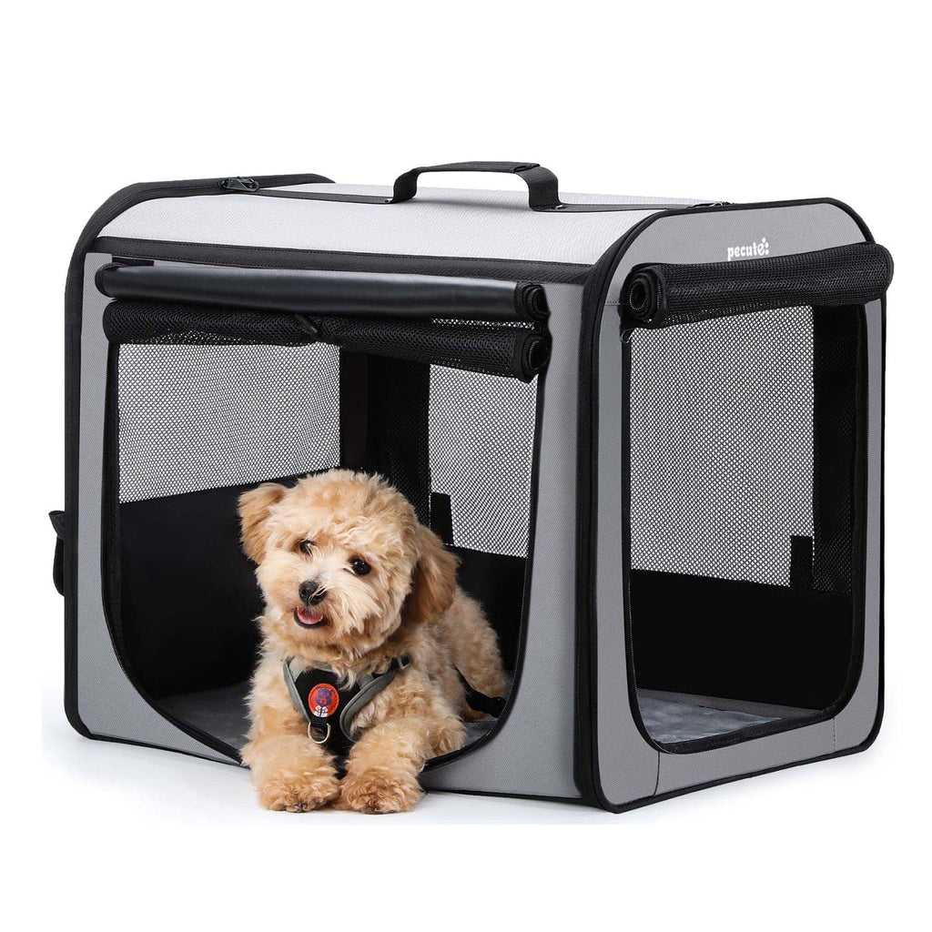 Pecute Portable Dog Car Carrier Crate Transportation Carrier Light Weight