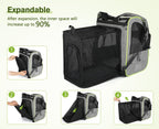 Pecute Cat Carrier Dog Backpack Expandable (Grey) - As Seen on TV
