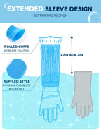 Pecute Updated Extension Dog Wash Mitt Bathing Grooming Gloves