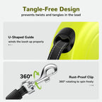 Pecute 10m/32ft Retractable Dog Leash with Dog Waste Bag Holder