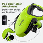 Pecute 10m/32ft Retractable Dog Leash with Reflective Strips with  Poop Bag