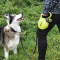Pecute 10m/32ft Retractable Dog Leash with Dog Waste Bag Holder